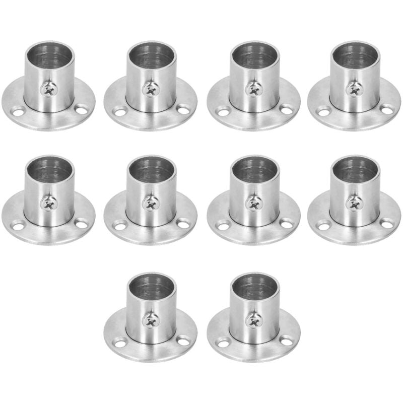 foto del prodotto ej.life 10 set di supporti per flangia in acciaio inox per guardaroba, staffe per tubi per asta di armadio 19 