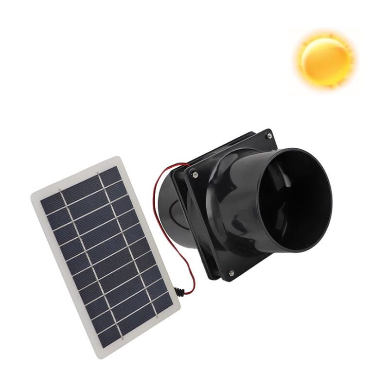 foto del prodotto ej.life 10w ventilatore di scarico solare ventilatore di estrazione dell aria ventilatore alimentato da pannello solare per cuccia per animali