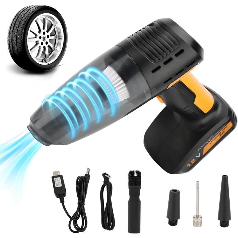 foto del prodotto ej.life 120w 9000pa potente aspirapolvere per auto 4 in 1, aspirapolvere portatile, aspirapolvere da tavolo, soffiatore ad aria compressa per la