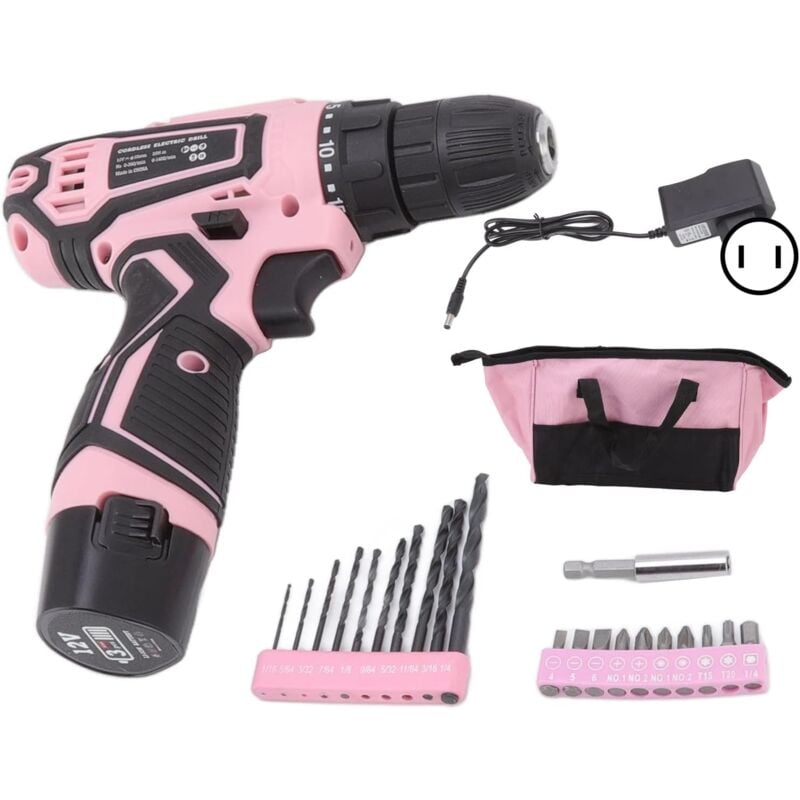 foto del prodotto ej.life 12v cacciavite elettrico trapano compatto ricaricabile senza fili utensili manuali kit di viti giroscopiche automatiche set di utensili