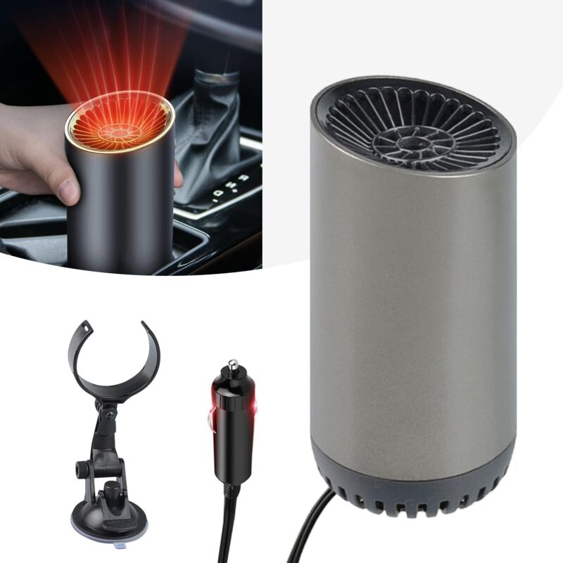 foto del prodotto ej.life 150w 12v riscaldatore per auto sbrinatore, riscaldatore per auto, ventilatore ad aria calda a forma di tazza riscaldamento rapido mini