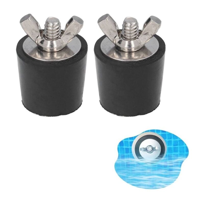 foto del prodotto ej.life 2 pezzi tappi per piscina diametro 25 mm tappi invernali in gomma con bulloni in acciaio inossidabile prodotto antigelo per lo svernamento