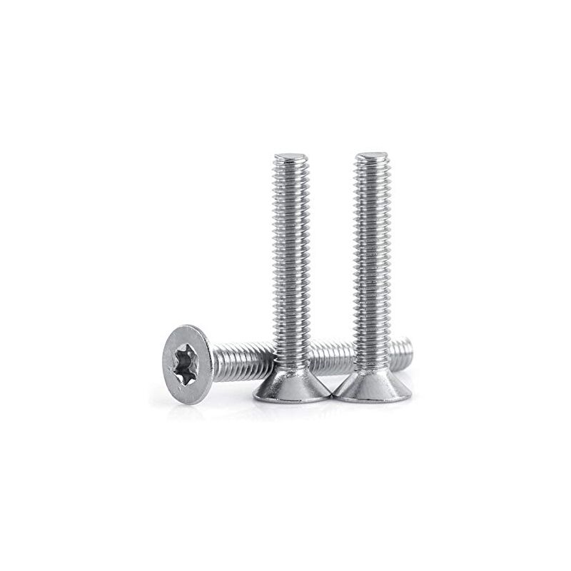 foto del prodotto ej.life 50 viti a testa svasata con esagono incassato in acciaio inossidabile 304, m4 x 8, 10, 12, 16, 20, 25, 30 mm m4 30 