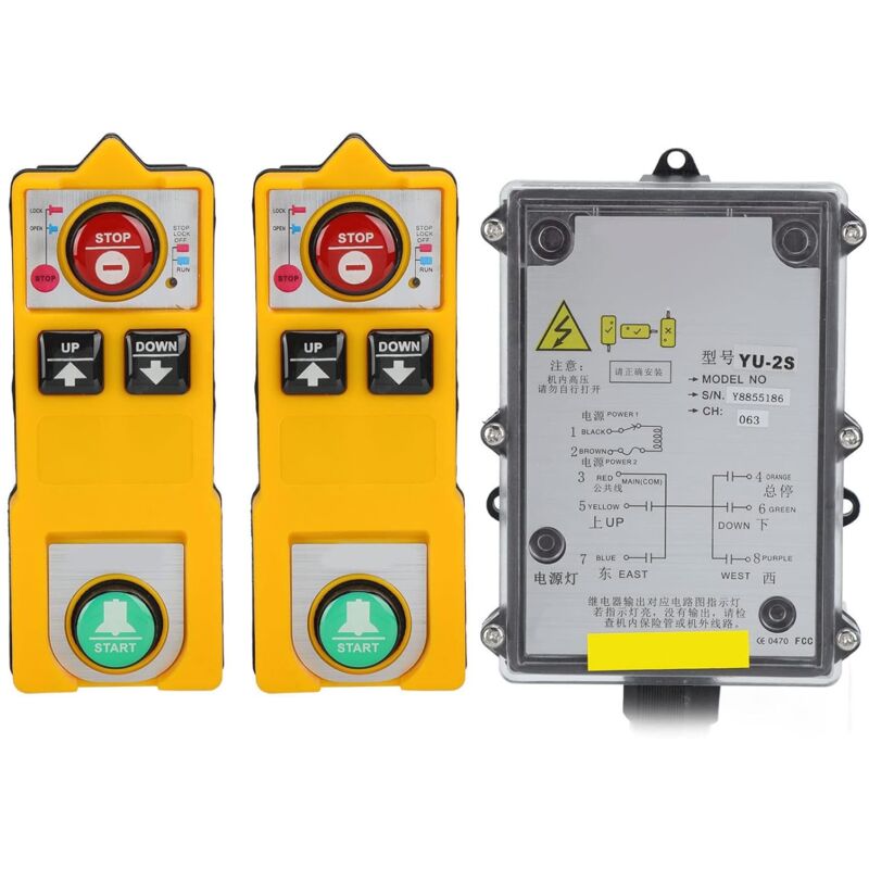 foto del prodotto ej.life ac 220v paranco industriale paranco elettrico impermeabile telecomando wireless radiatore trasmettitore ricevitore per gru a ponte 328,1