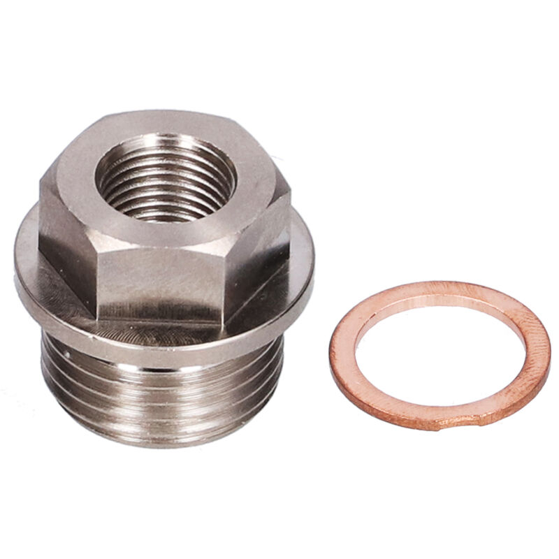 foto del prodotto ej.life adattatore sensore m18 x 1,5 a filettatura 1 8 npt, adattatore sensore temperatura olio di scarico, raccordo sensore temperatura acqua con