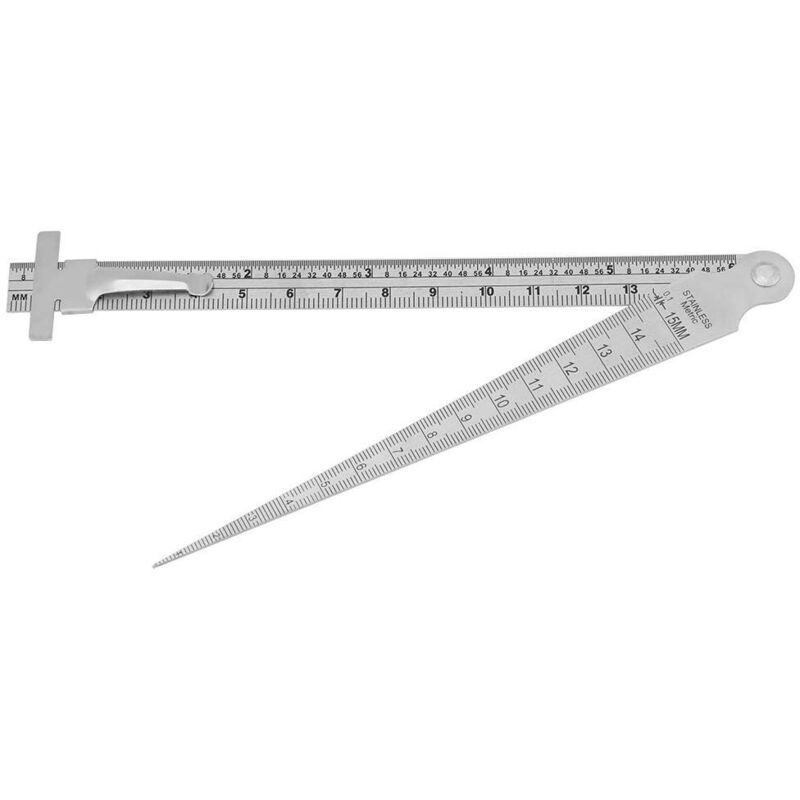foto del prodotto ej.life calibro conico 0,1 15 mm, cuneo in acciaio inossidabile ad alta precisione, calibro conico, righello, strumento di misurazione