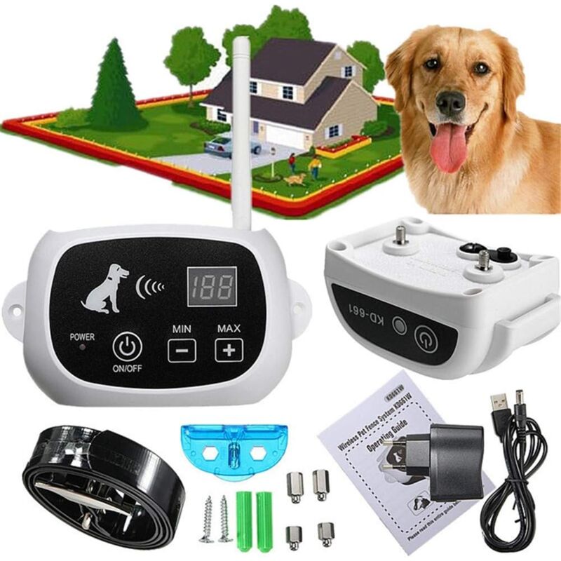 foto del prodotto ej.life collare elettrico per addestramento cani senza fili sistema di contenimento per animali domestici ricaricabile spina ue collare,