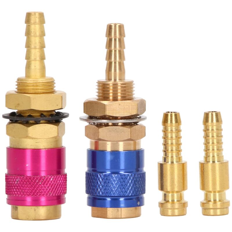foto del prodotto ej.life connettore rapido per adattatore a gas e raffreddato ad acqua, connettore rapido in ottone per torcia di saldatura pta db mig tig 10 mm 