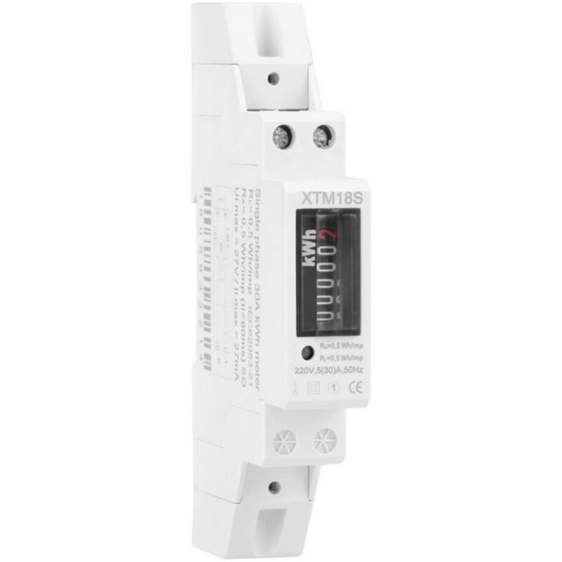 foto del prodotto ej.life contatore kwh 220v 5 30a, contatore monofase, contatore di energia digitale lcd 1p, contatore elettrico su guida din, contatore kwh
