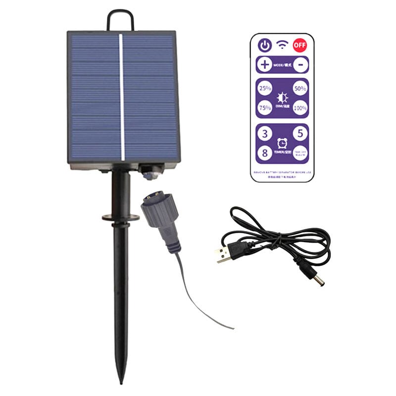 foto del prodotto ej.life - controller automatico impermeabile per luci solari a stringa, luminanza regolabile, circuito stampato per luci solari a stringa, pressione