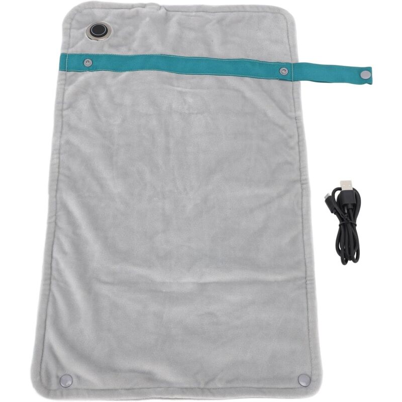 foto del prodotto ej.life coperta riscaldata portatile usb, 120x70cm coperta elettrica riscaldatore per auto, campeggio, casa grigio a