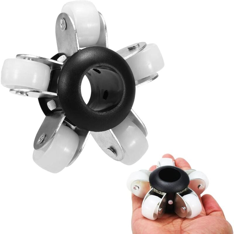 foto del prodotto ej.life copertura protettiva per ruota guida da 90 mm, ruote guida in acciaio inossidabile per telecamera di ispezione di condotte fognarie da 23 mm