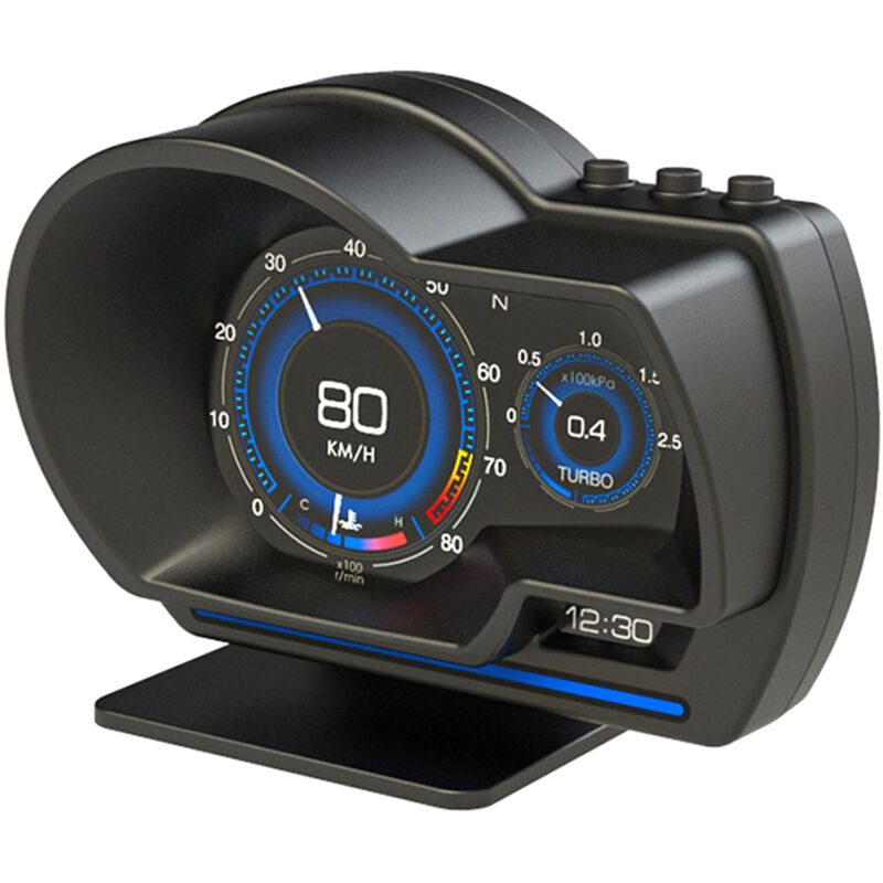 foto del prodotto ej.life display hud per auto, indicatore intelligente obd2 gps, strumento diagnostico per tachimetro ad alta risoluzione, guida sicura,
