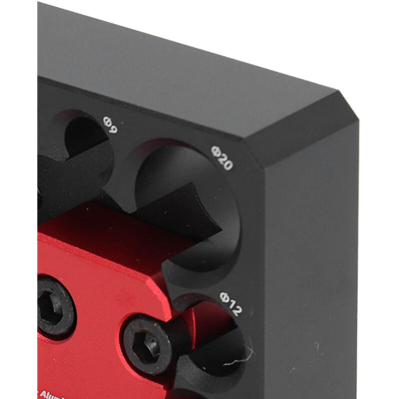foto del prodotto ej.life dowel maker jig regolabile in lega di alluminio a 8 fori, trapano elettrico, fresatura di barre tonde in legno massello, strumento