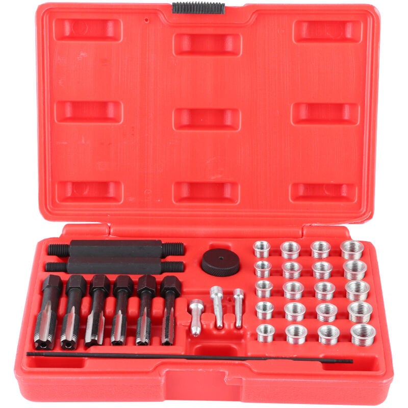 foto del prodotto ej.life eosnow kit di riparazione del filo della candela da 33 pezzi. set di strumenti per l inserimento del filo del perno della guida del driver
