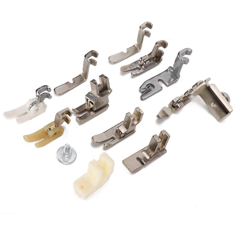 foto del prodotto ej.life fdit set di piedini premistoffa per macchine da cucire professionali, pratico kit universale per macchine da cucire, accessori di ricambio