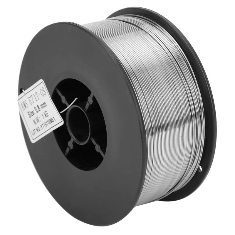 foto del prodotto ej.life filo per saldatura da 0,8 mm senza gas, e71t gs autoprotetto, parti industriali, supporta tutte le posizioni di saldatura degli accessori per