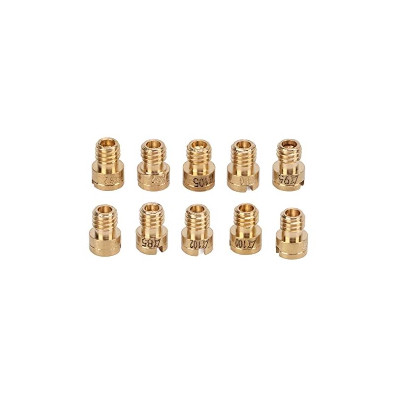 foto del prodotto ej.life getti principali del carburatore, 10 pezzi getti principali del carburatore getto principale del carburatore in metallo 82 105 per scooter e