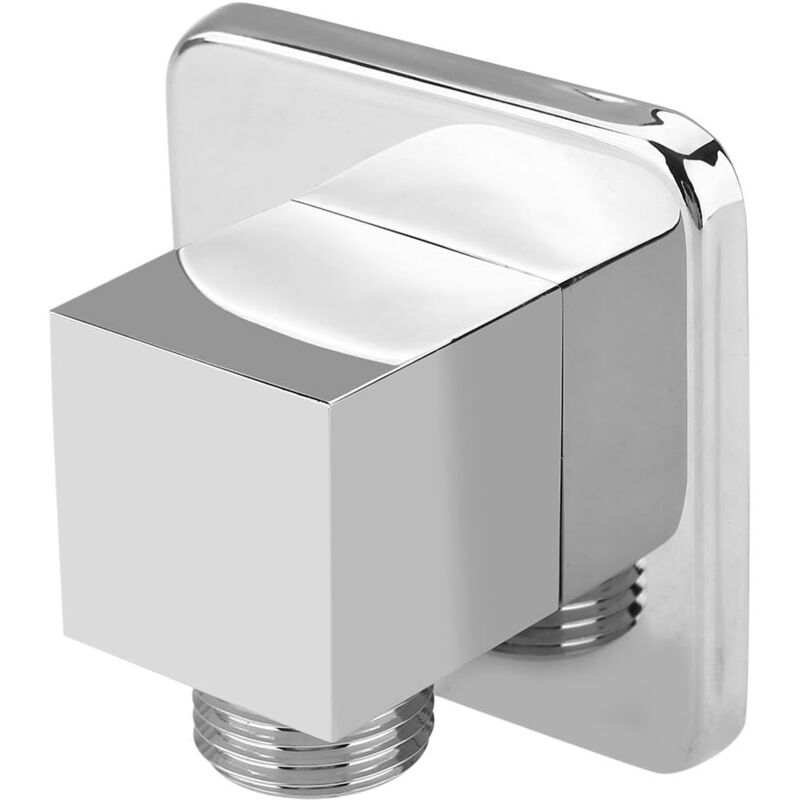 foto del prodotto ej.life gomito di uscita per doccia a mano quadrato, ottone cromato, attacco flessibile doccia g1 2 per bagno