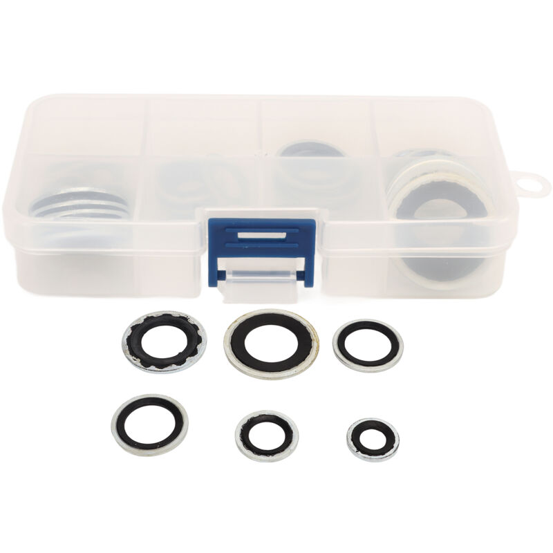 foto del prodotto ej.life kit guarnizioni per compressore ac da 30 pezzi con scatola di immagazzinaggio trasparente, universalmente portatile, leggero, adatto per