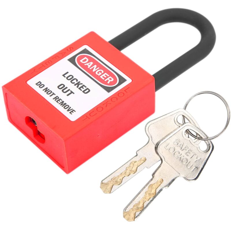 foto del prodotto ej.life lucchetto di sicurezza, isolamento, 38 mm, antipolvere, per applicazioni di bloccaggio in esterni, lucchetto di sicurezza per macchinari