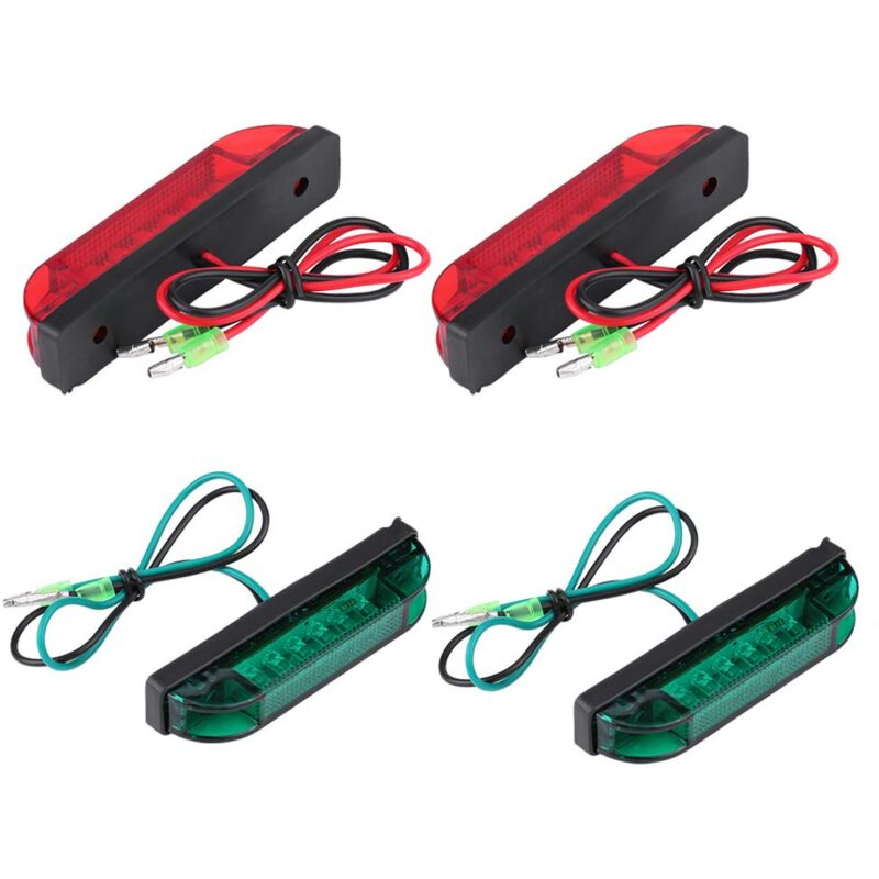 foto del prodotto ej.life luci di navigazione per barche, 4 strisce di luci di navigazione a led impermeabili in plastica per barche, luci per kayak, luce di dritta