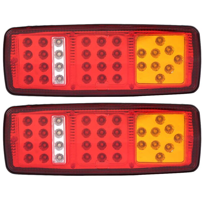 foto del prodotto ej.life luci posteriori a led per rimorchio, 1 coppia di indicatori di direzione a led per fanale posteriore, freno, retromarcia per rimorchio da