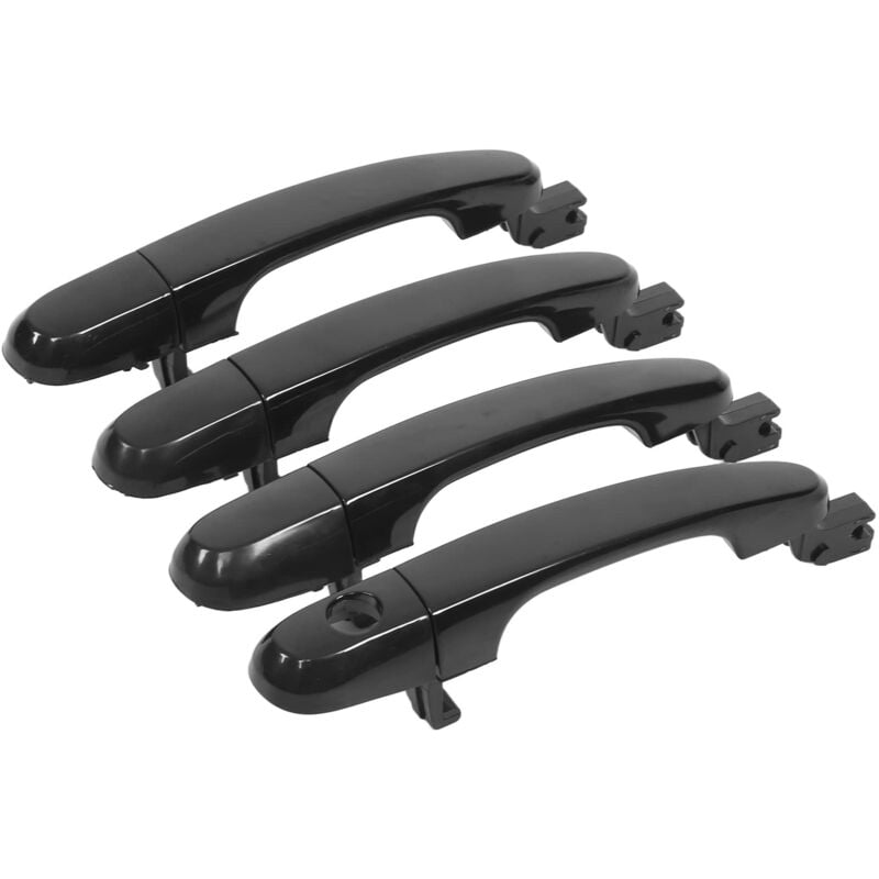 foto del prodotto ej.life maniglia per portiera, 826511f010, maniglia esterna per portiera auto in abs nero con tappo, ricambio per sportage 2005 2010