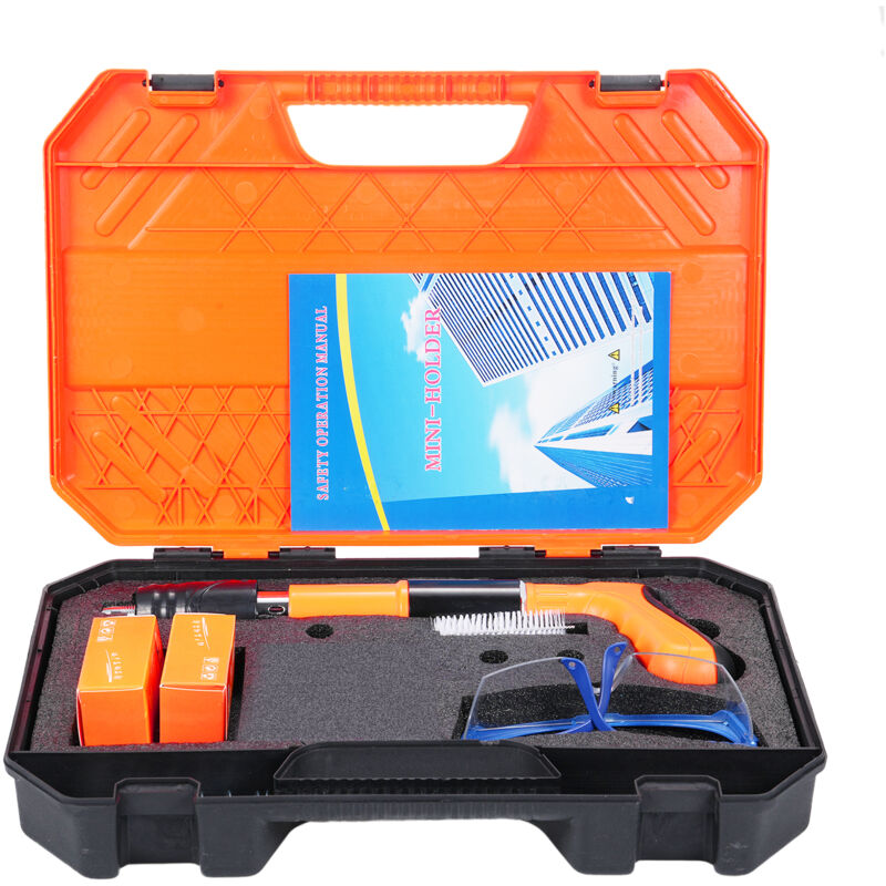 foto del prodotto ej.life mini pistola sparachiodi, 5 velocit , regolabile, portatile, pistola sparachiodi manuale, chiodatrice per cemento, falegnameria e