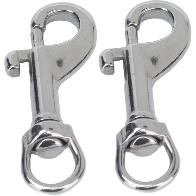 foto del prodotto ej.life moschettone a bullone monofacciale fafeicy, 2 pezzi, gancio a occhiello girevole a 360 , clip a scatto monofacciale in acciaio inossidabile