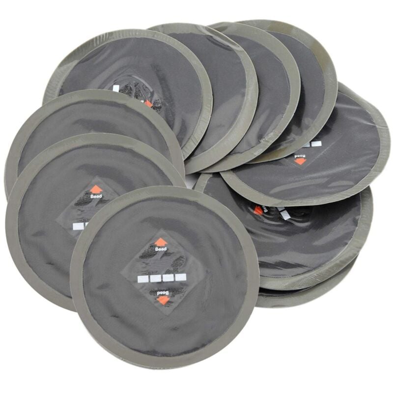 foto del prodotto ej.life patch per riparazione pneumatici, 10 pezzi da 90 mm, toppe per riparazione forature pneumatici in gomma naturale per auto, toppe tonde a