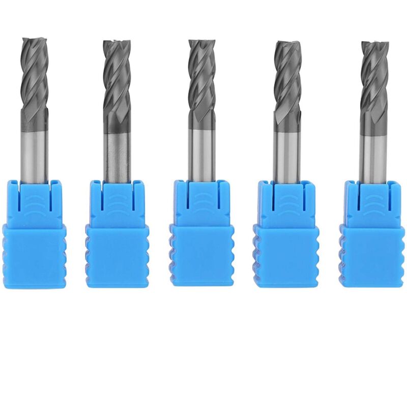 foto del prodotto ej.life pezzi di fresa per scanalature in metallo duro a 4 taglienti per fresa rotante cnc, fresa in metallo duro, diametro 6 mm x lunghezza 50 mm