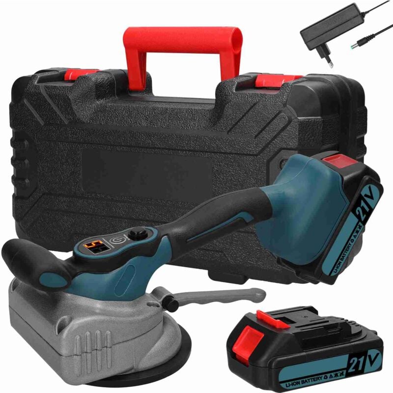 foto del prodotto ej.life piastrellista vibrante macchina vibrante elettrica per piastrelle, 8 velocit regolabili, capacit di assorbimento di 100 kg, ventosa da