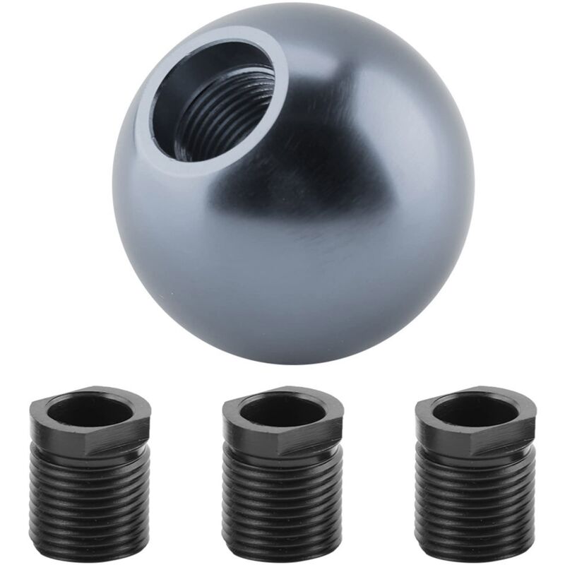 foto del prodotto ej.life pomello del cambio universale per auto, pomello del cambio manuale a forma di sfera rotonda colore titanio 