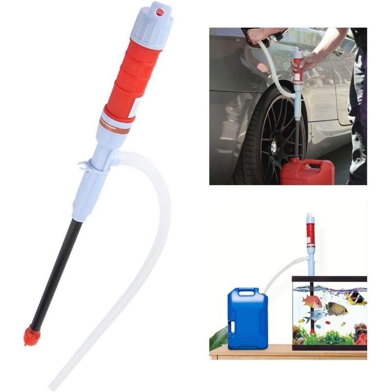 foto del prodotto ej.life pompa a sifone per trasferimento elettrico pompa a batteria per liquidi, acqua, pompa a batteria, tubo flessibile per sifone, benzina, gas,