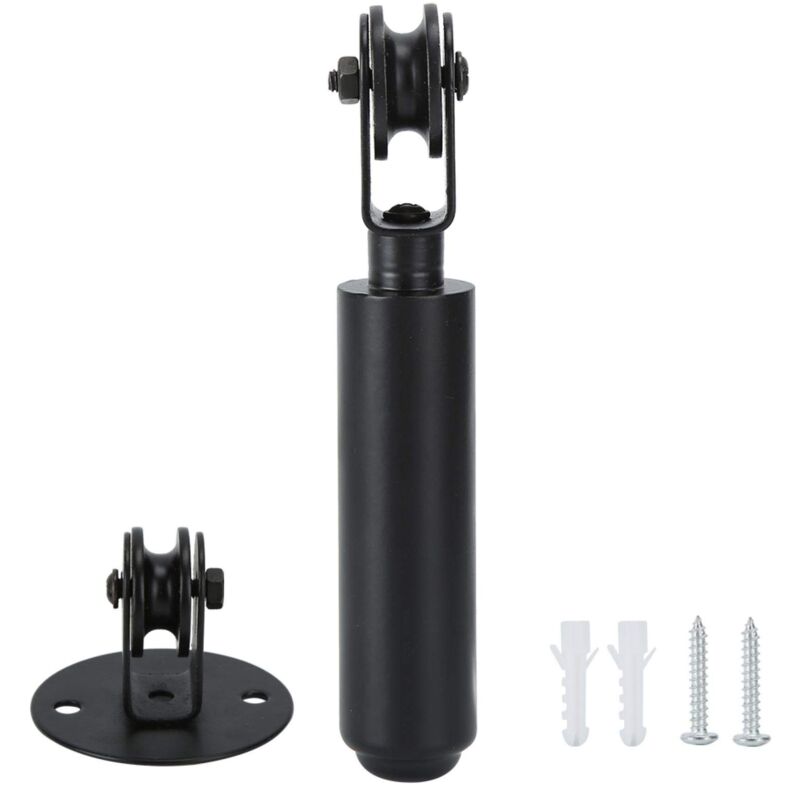 foto del prodotto ej.life puleggia per lampadario, puleggia nera da parete per luci pendenti, asta portante per puleggia, accessori di illuminazione di ricambio,