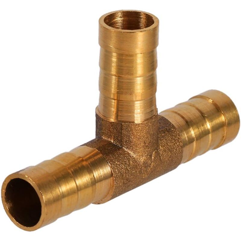 foto del prodotto ej.life raccordo a t per tubo flessibile del carburante a 3 vie in ottone per tubo del gas ad aria compressa 10 mm 