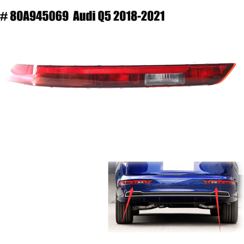 foto del prodotto ej.life riflettori paraurti posteriore fanale posteriore inferiore sinistro 80a945069 adatto per audi q5 2018 2021