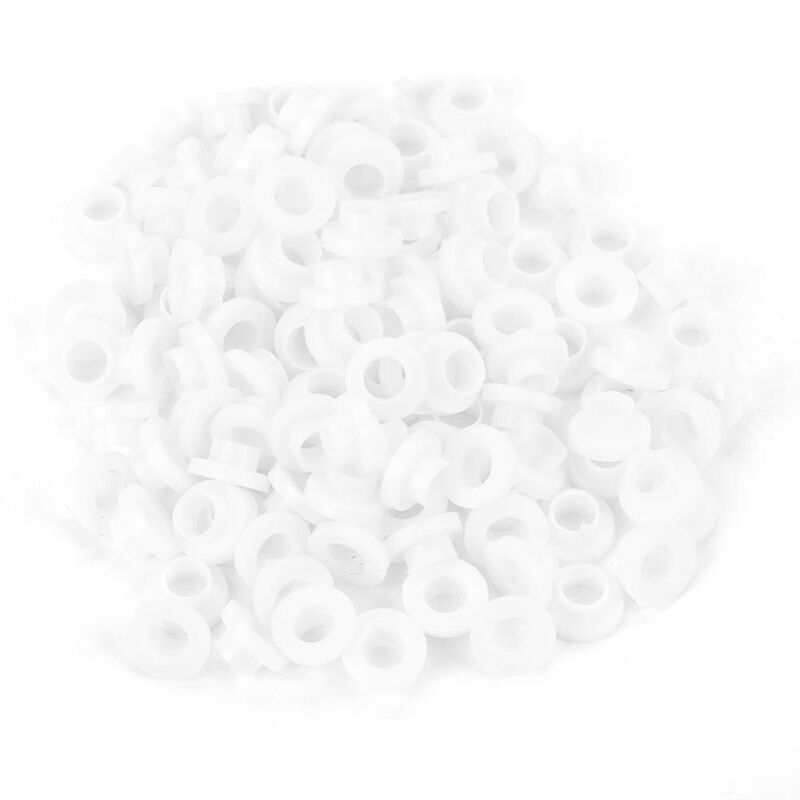 foto del prodotto ej.life rondelle distanziatrici in plastica leggera isolata per transistor, 100 pezzi, per tubi di potenza, diodi, transistor, accessori tw 6100