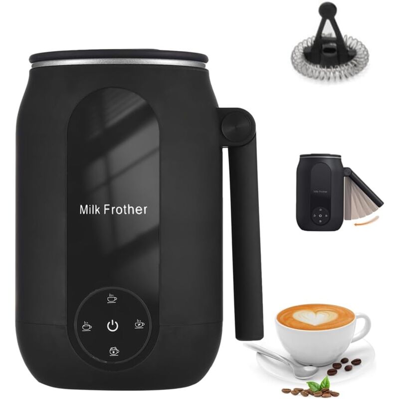 foto del prodotto ej.life schiumalatte elettrico 4 in 1 schiumalatte automatico, grande capacit , 450 ml, silenzioso per schiuma di latte calda e fredda,