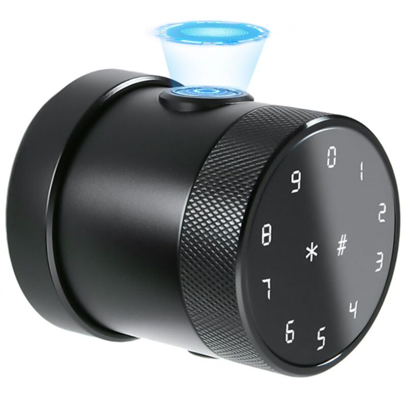foto del prodotto ej.life serratura per porta con impronta digitale, maniglia per porta 5 in 1 con tastiera, maniglia per porta intelligente con tastiera per casa,