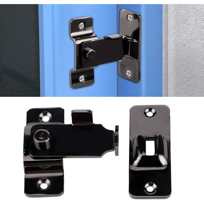 foto del prodotto ej.life serratura per porta scorrevole, fibbia antifurto ad angolo retto da 90 gradi, sistema di sicurezza per camere da letto, garage e giardini.