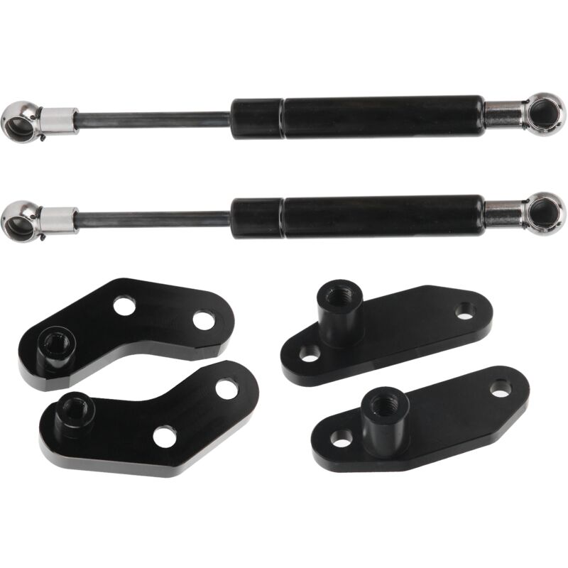foto del prodotto ej.life set apriporta, in ferro anodizzato nero, compatibile con canam maverick x3 2017 2020, anteriore e posteriore