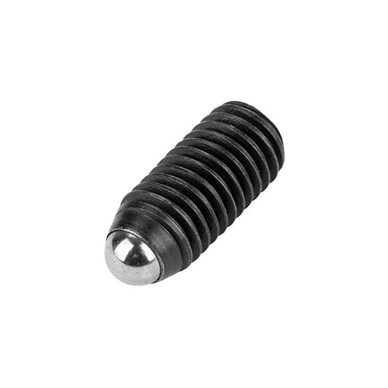foto del prodotto ej.life set di 10 pistoni a molla con filettatura in acciaio al carbonio m12, neri, con esagono incassato, a sfera e azionamento a molla m12 25 