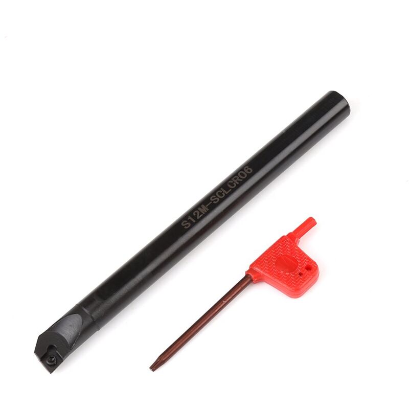 foto del prodotto ej.life set di barre alesatrici, porta barre per tornio sclcr per tornitura interna 10 inserti ccmt0602 3 chiavi per utensili industriali