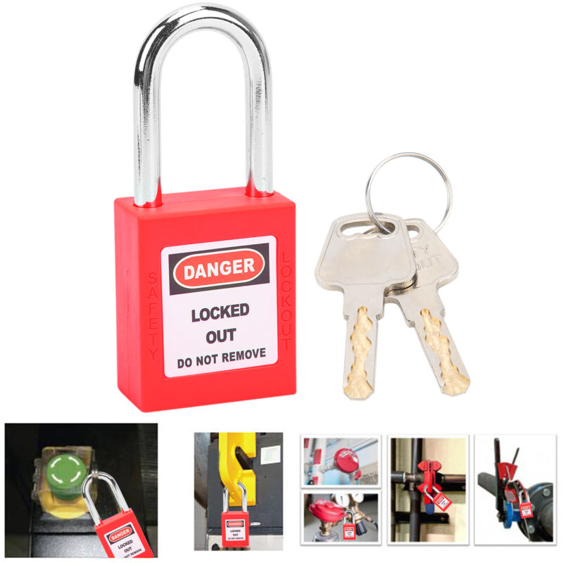 immagine 0 del prodotto ej.life set di lucchetti di sicurezza, 1 set, 38 mm, blocco di sicurezza, blocco in nylon, set di lucchetti tag out, custodia isolante, lucchetto
