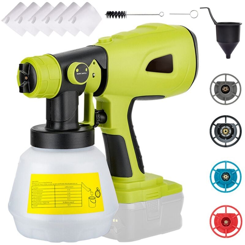 foto del prodotto ej.life spruzzatore elettrico per vernice 200w 160l min, 3 modalit di spruzzo, 4 ugelli per pareti e soffitti, recinzioni
