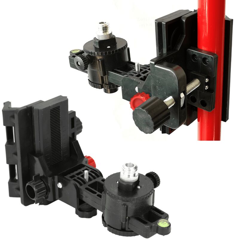 foto del prodotto ej.life staffa adattatore per livella laser, staffa regolabile a 360 gradi, base girevole a l con clip, montaggio a parete o soffitto