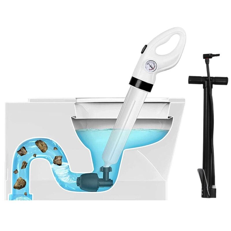 foto del prodotto ej.life sturalavandini, sturalavandini ad alta pressione con barometro, sturalavandini, sbloccaggio per wc, lavandino, vasca da bagno