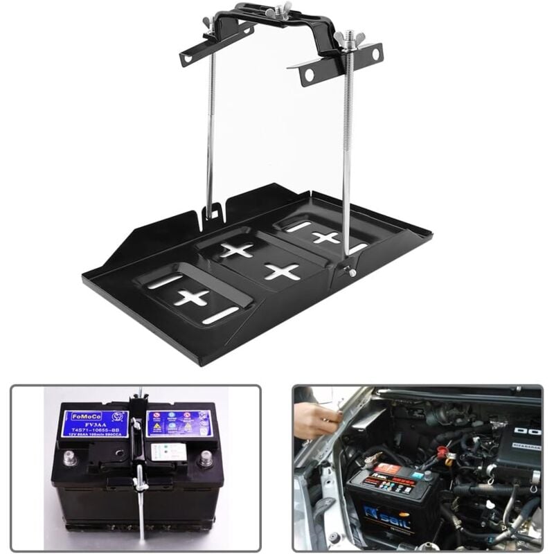 foto del prodotto ej.life supporto per batteria regolabile supporto universale per batteria auto con morsetto per auto e nautica